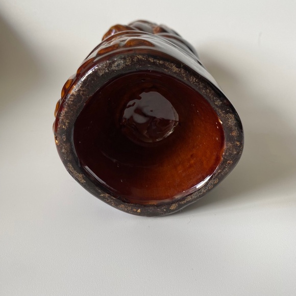 Tiki Idol KAHLUA Ceramic Bottle Decanter Vintage Brown - Picture 10 of 10